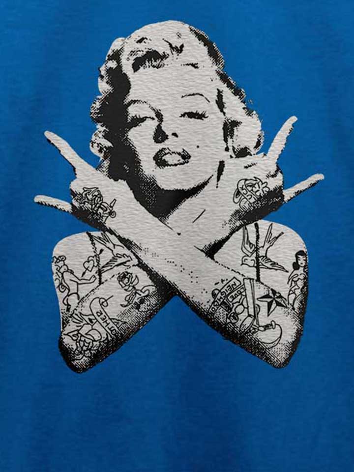 marilyn-monroe-pin-up-tattoo-t-shirt royal 4