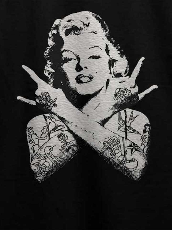 marilyn-monroe-pin-up-tattoo-t-shirt schwarz 4