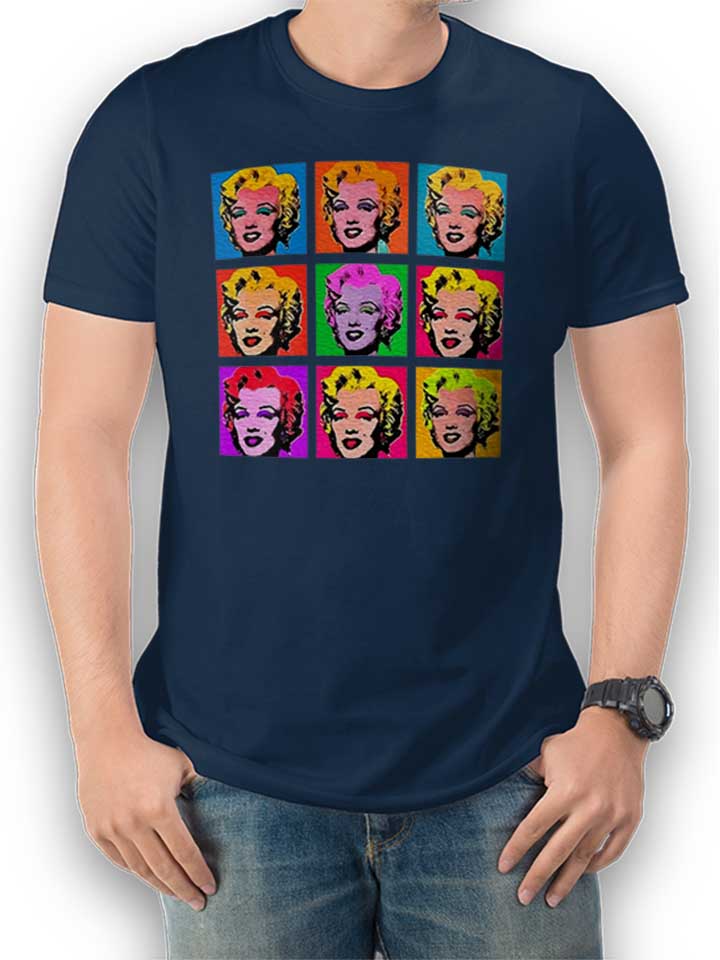 Marilyn Monroe Warhol T-Shirt dunkelblau L
