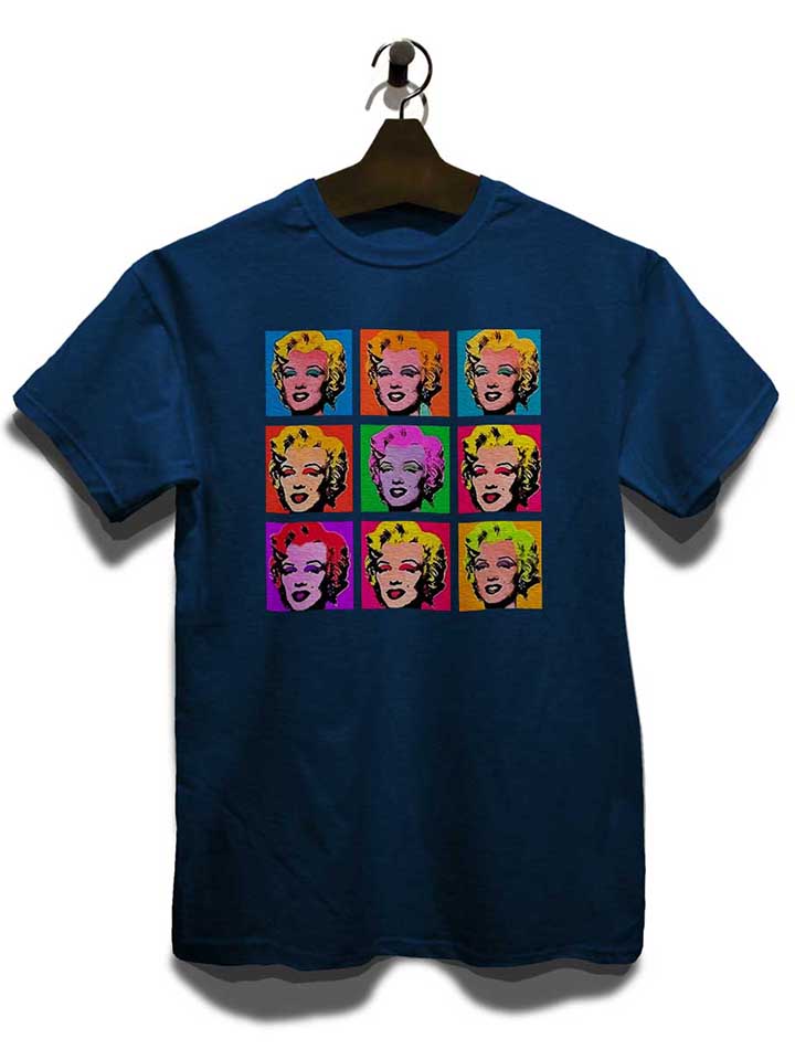 marilyn-monroe-warhol-t-shirt dunkelblau 3
