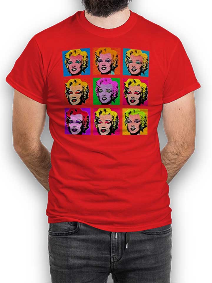 Marilyn Monroe Warhol Camiseta rojo L