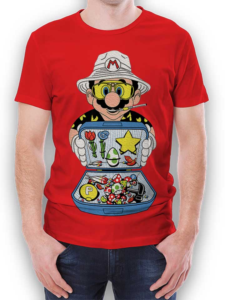 Mario Dealer Fear And Loating In Las Vegas T-Shirt red L