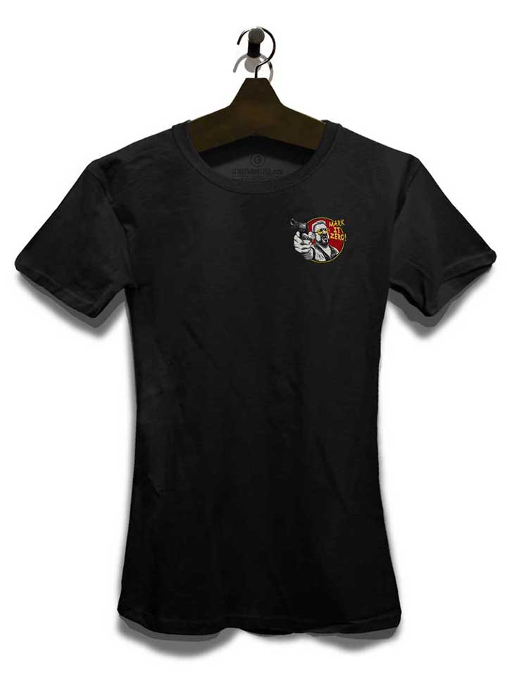mark-it-zero-chest-print-damen-t-shirt schwarz 3
