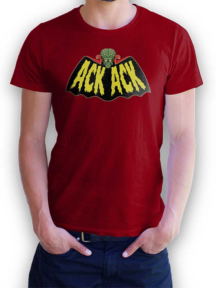Mars Attacks Ack Ack Camiseta burdeos L