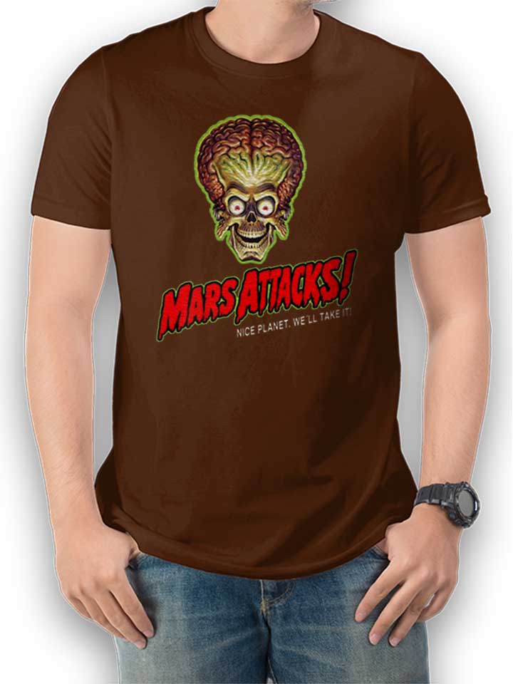 Mars Attacks T-Shirt brown L