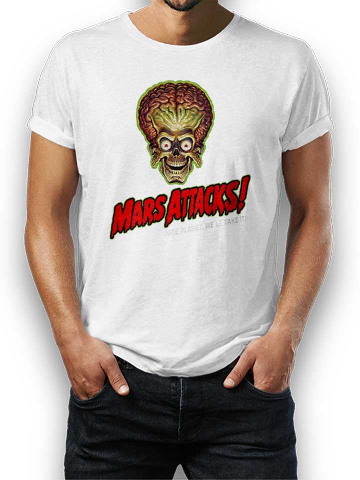 Mars Attacks Kinder T-Shirt weiss 110 / 116
