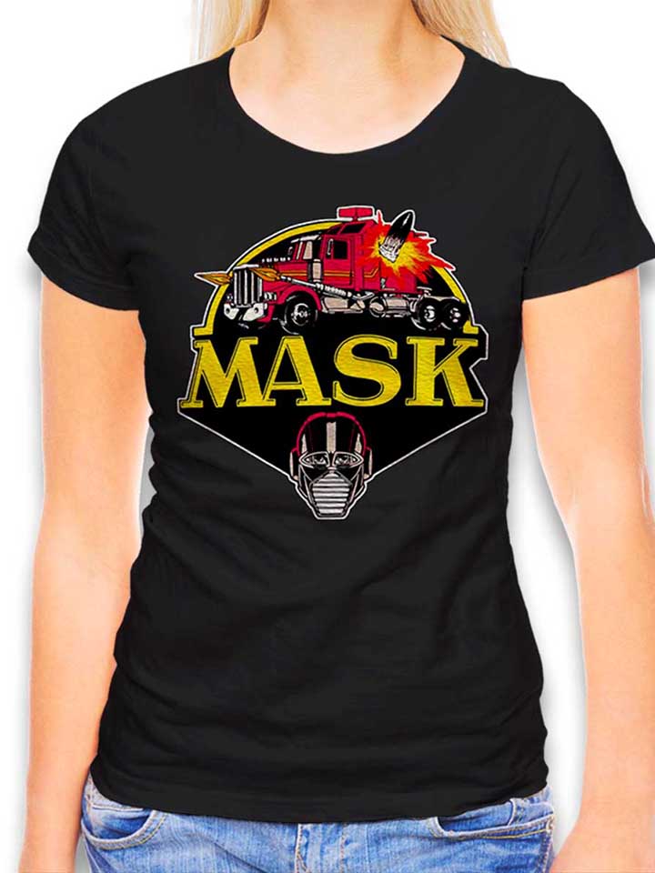 Mask Logo Womens T-Shirt black L