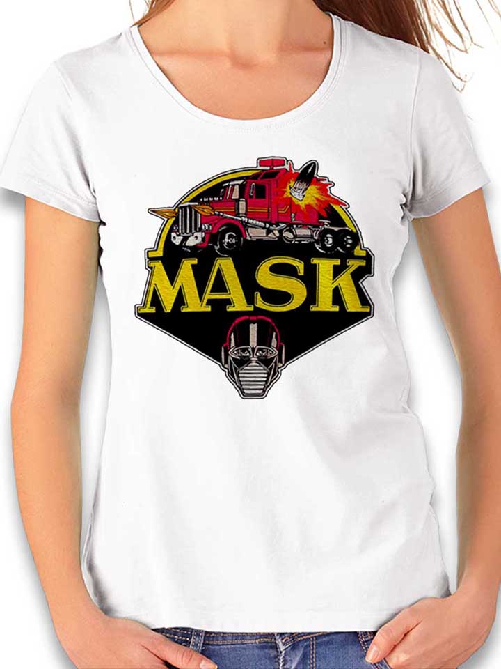 Mask Logo Camiseta Mujer blanco L