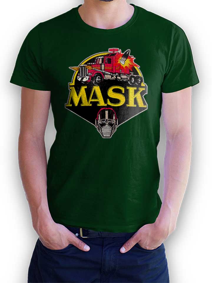 Mask Logo T-Shirt vert-fonc L