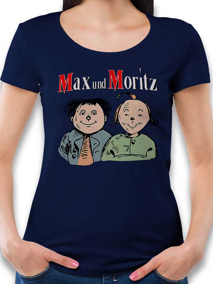 Max Und Moritz Damen T-Shirt dunkelblau L