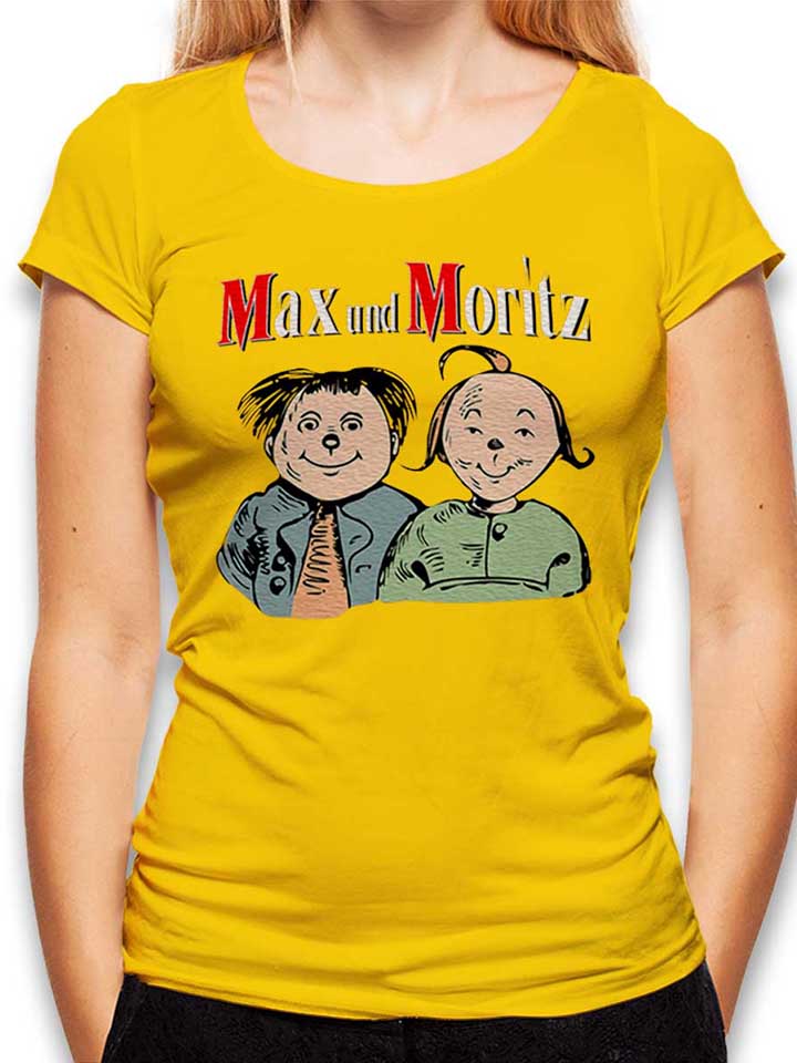 Max Und Moritz T-Shirt Donna giallo L