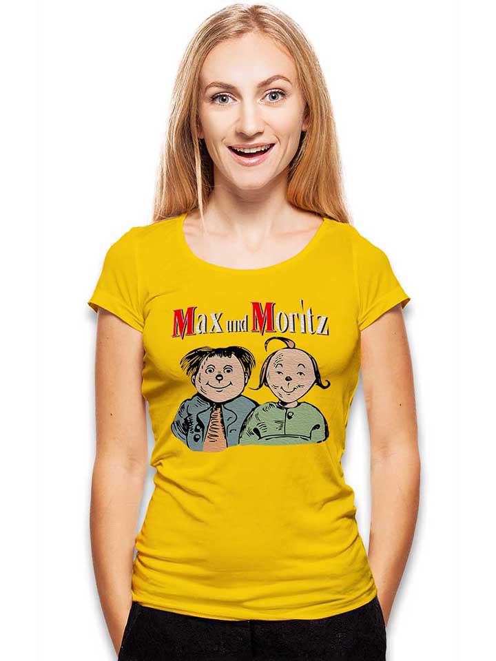 max-und-moritz-damen-t-shirt gelb 2