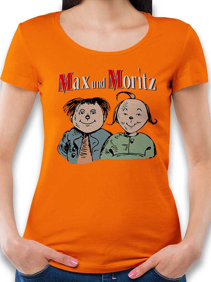 max-und-moritz-damen-t-shirt orange 1