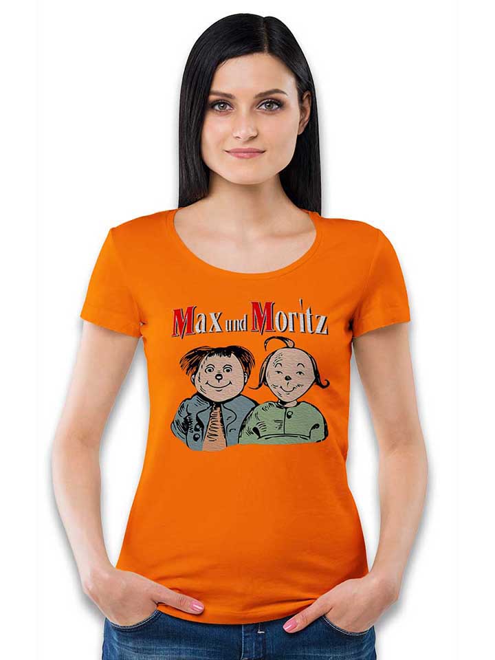 max-und-moritz-damen-t-shirt orange 2