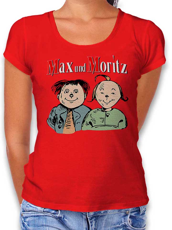 Max Und Moritz Camiseta Mujer rojo L