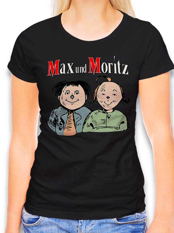 Max Und Moritz Damen T-Shirt schwarz L