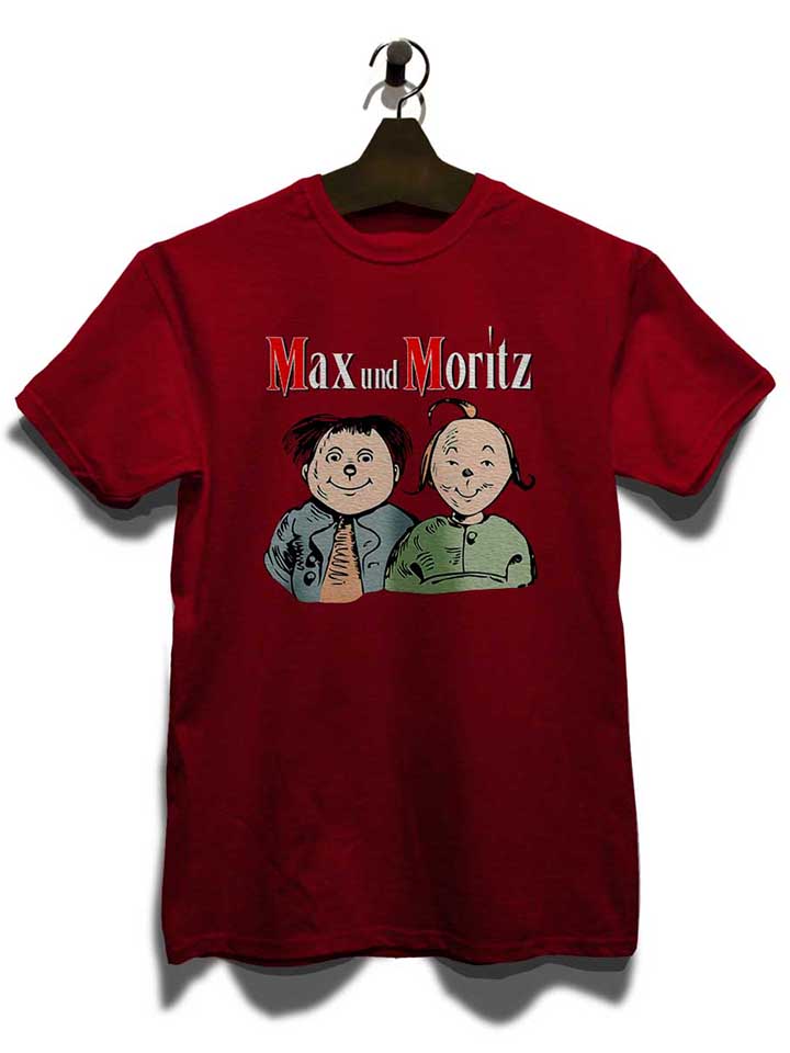 max-und-moritz-t-shirt bordeaux 3