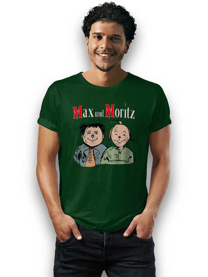max-und-moritz-t-shirt dunkelgruen 2