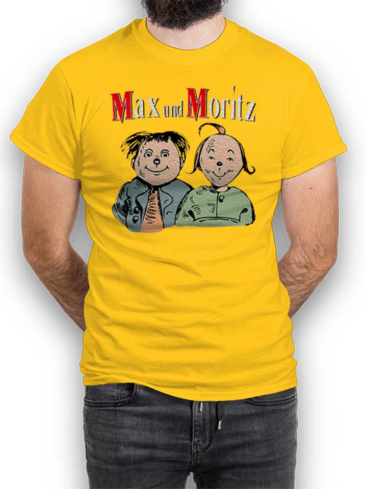 Max Und Moritz Kinder T-Shirt gelb 110 / 116