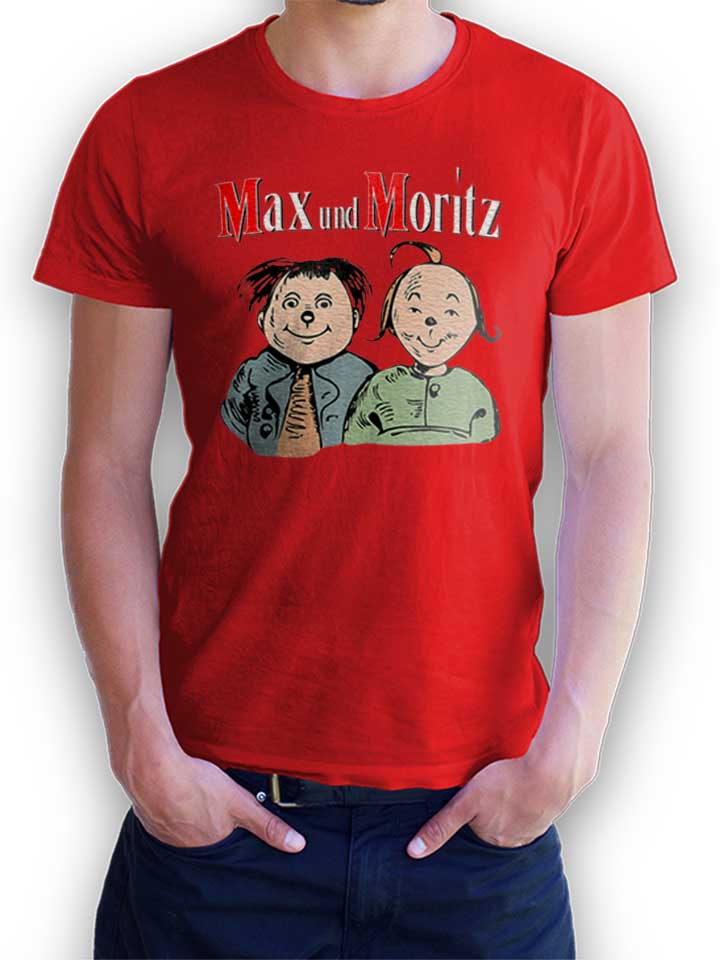 Max Und Moritz Kinder T-Shirt rot 110 / 116