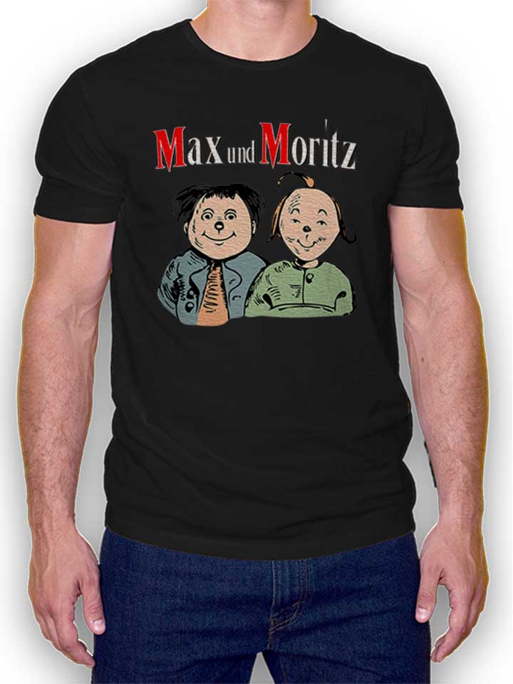 Max Und Moritz Kinder T-Shirt schwarz 110 / 116