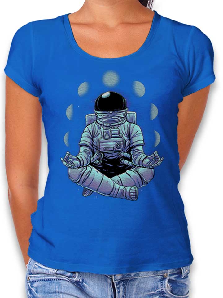 Meditation Yoga Astronaut Damen T-Shirt royal L