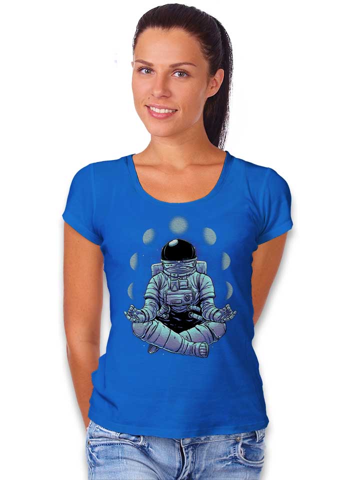 meditation-yoga-astronaut-damen-t-shirt royal 2