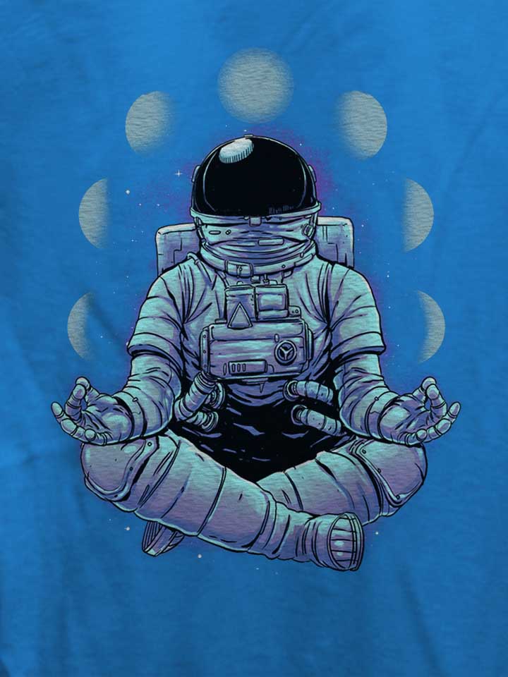 meditation-yoga-astronaut-damen-t-shirt royal 4