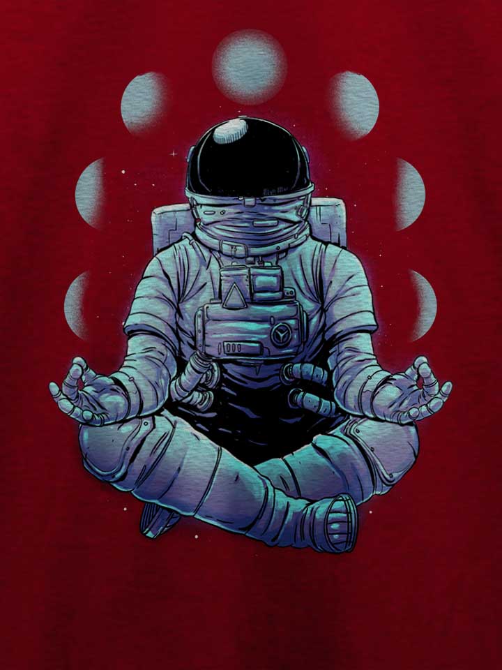meditation-yoga-astronaut-t-shirt bordeaux 4