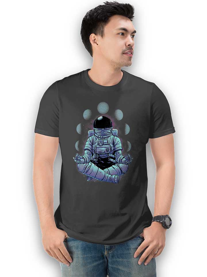 meditation-yoga-astronaut-t-shirt dunkelgrau 2
