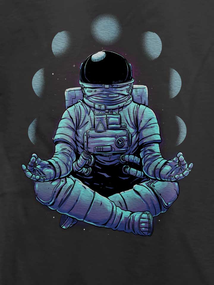 meditation-yoga-astronaut-t-shirt dunkelgrau 4