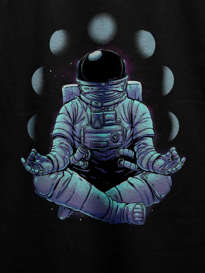 meditation-yoga-astronaut-t-shirt schwarz 4
