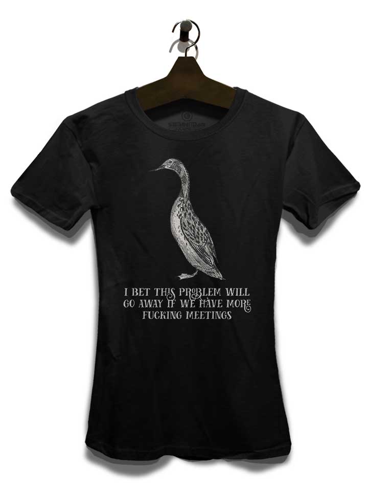 meetings-duck-damen-t-shirt schwarz 3