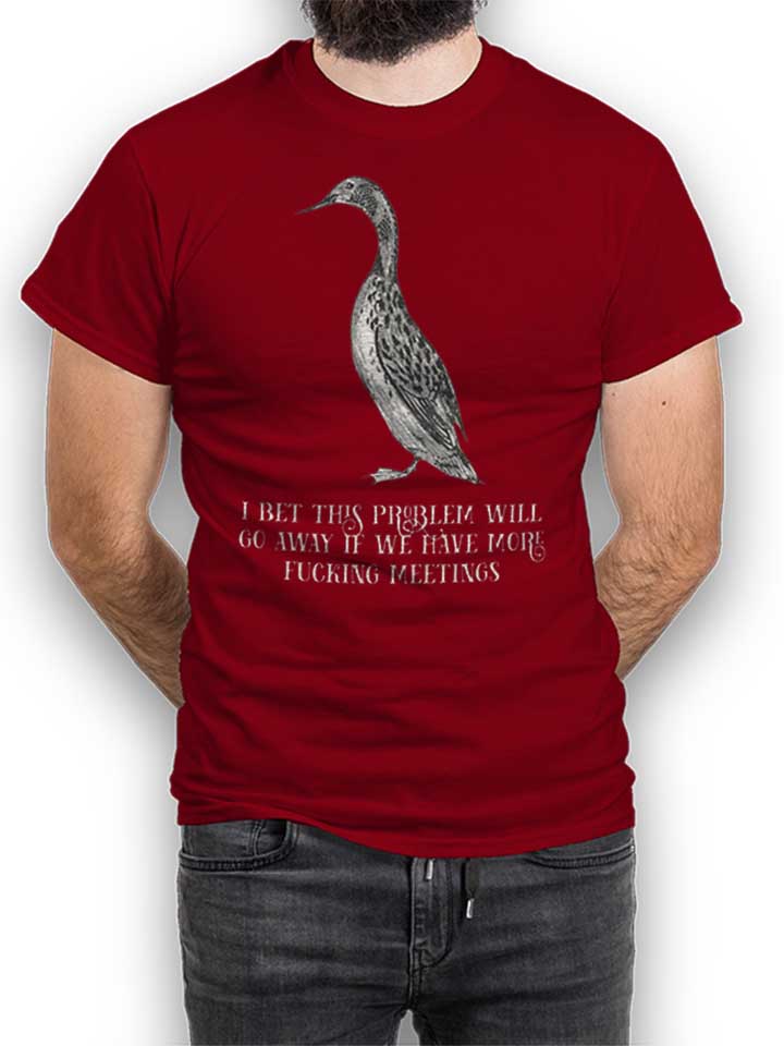 Meetings Duck T-Shirt bordeaux L