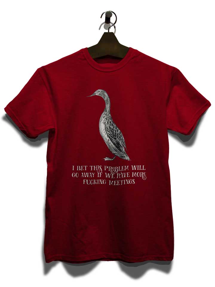 meetings-duck-t-shirt bordeaux 3