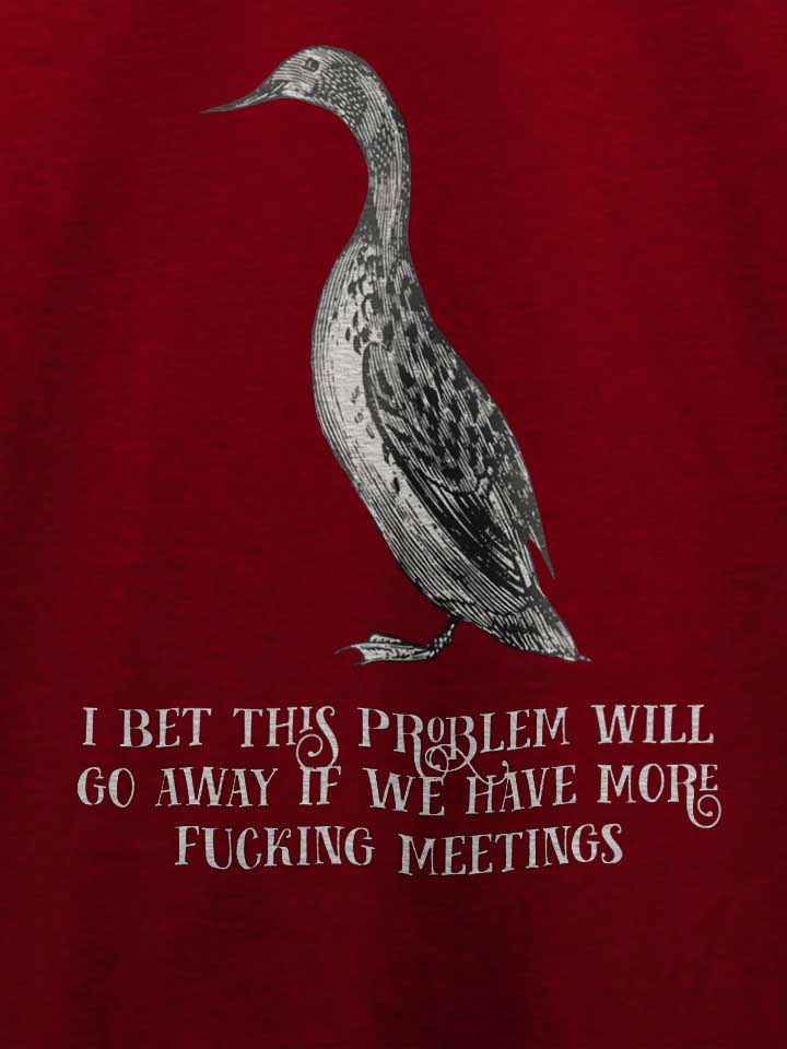 meetings-duck-t-shirt bordeaux 4
