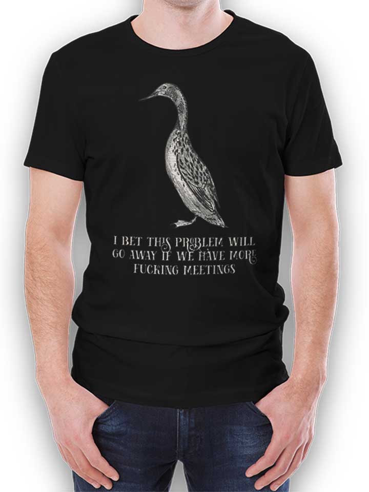 meetings-duck-t-shirt schwarz 1