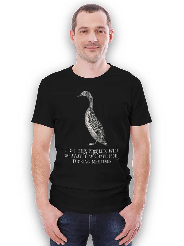 meetings-duck-t-shirt schwarz 2
