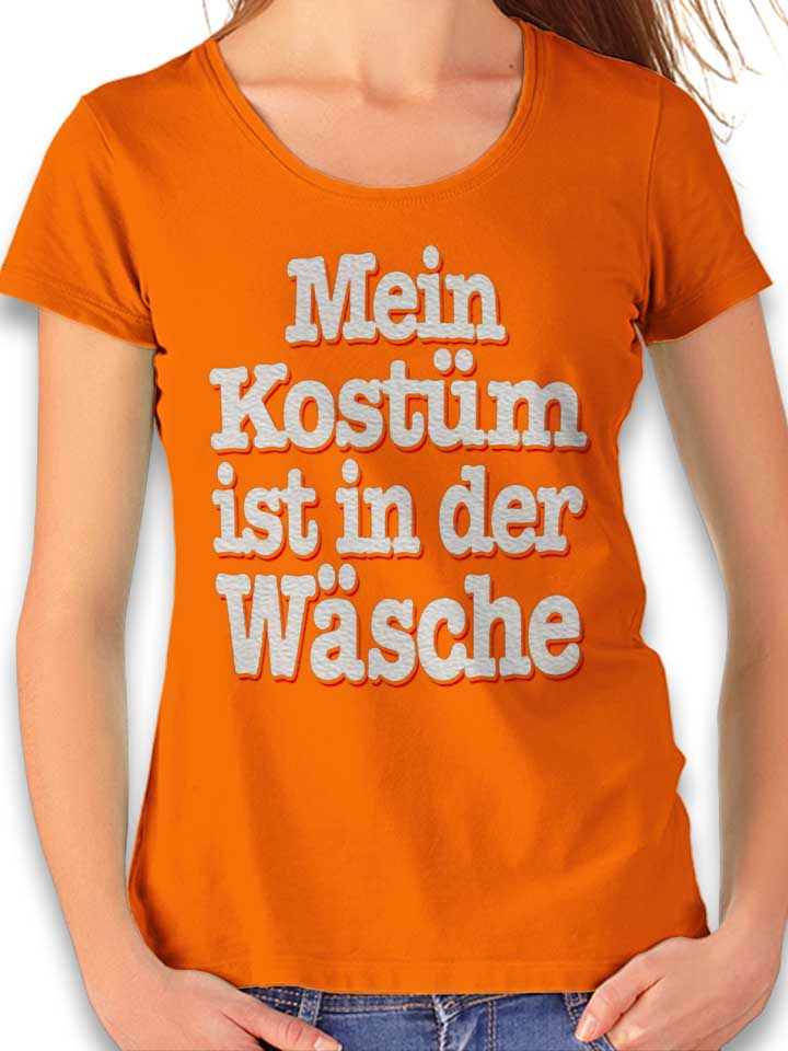 mein-kostuem-ist-in-der-waesche-damen-t-shirt orange 1