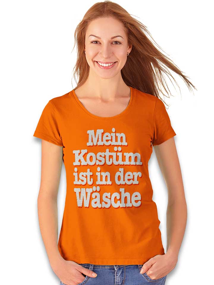 mein-kostuem-ist-in-der-waesche-damen-t-shirt orange 2