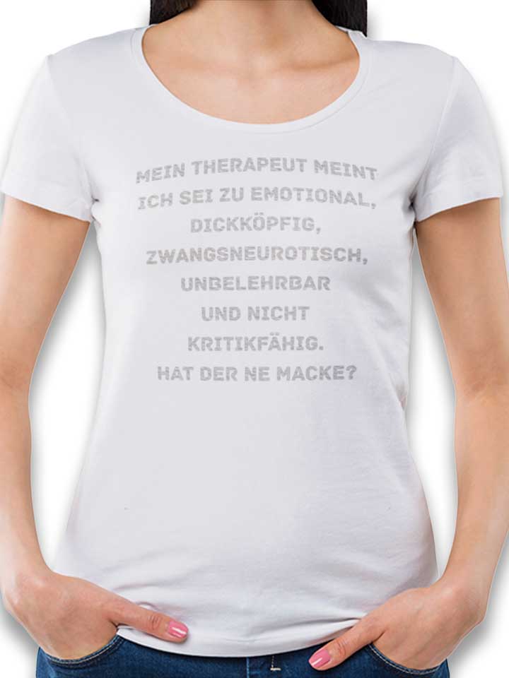 Mein Therapeut Meint Ich Sei Zu Emotional Camiseta Mujer...