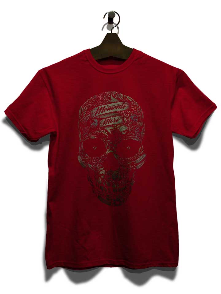 memento-skull-t-shirt bordeaux 3