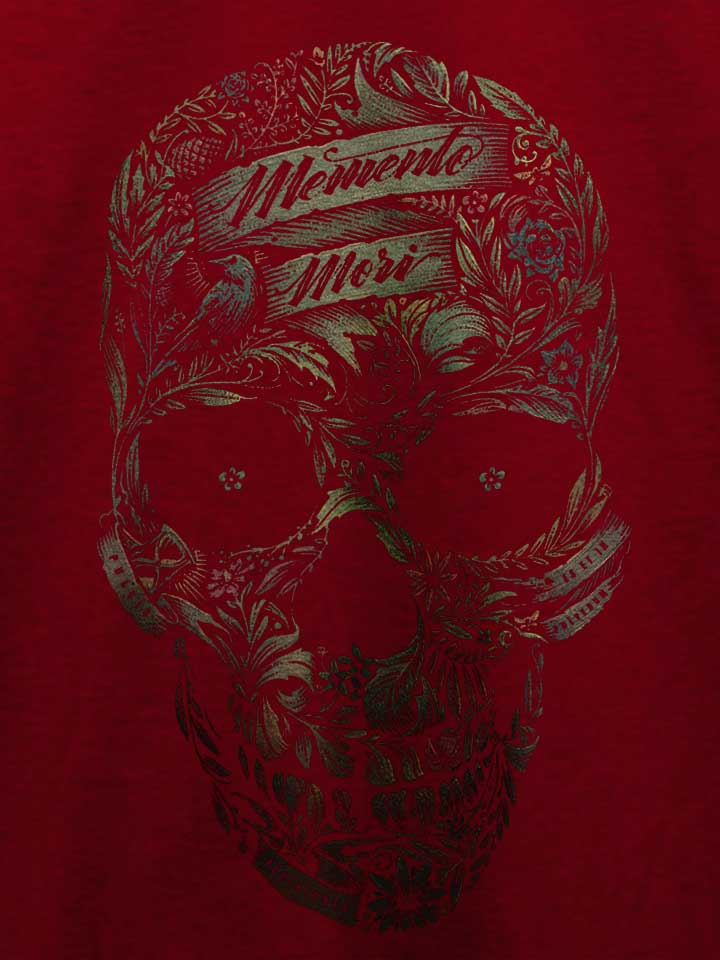 memento-skull-t-shirt bordeaux 4
