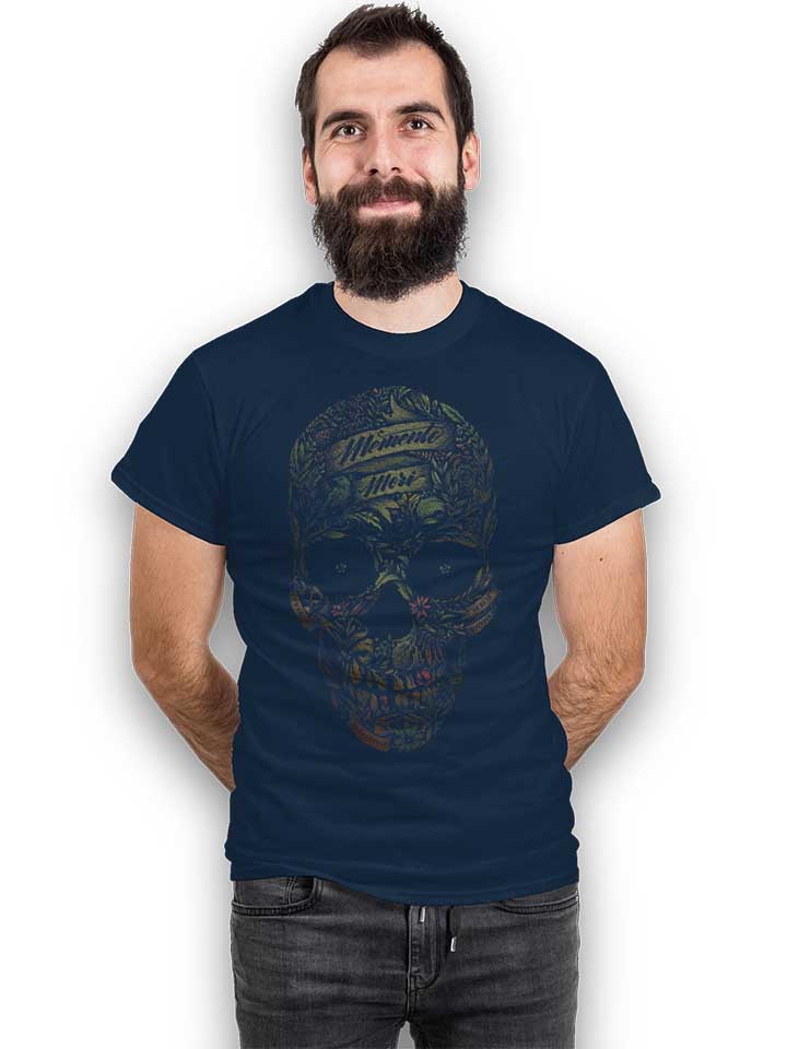 memento-skull-t-shirt dunkelblau 2
