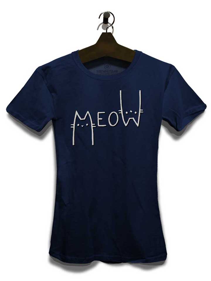 meow-cat-damen-t-shirt dunkelblau 3