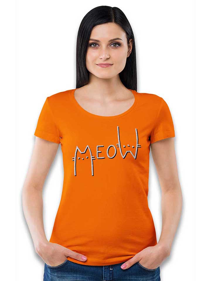meow-cat-damen-t-shirt orange 2