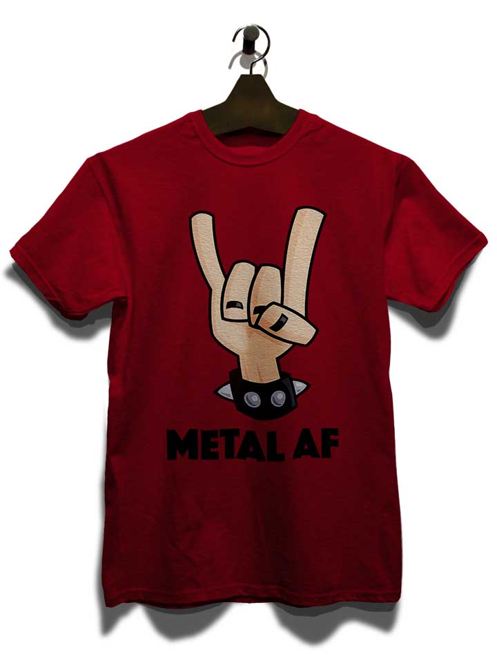 metal-af-devil-horns-t-shirt bordeaux 3