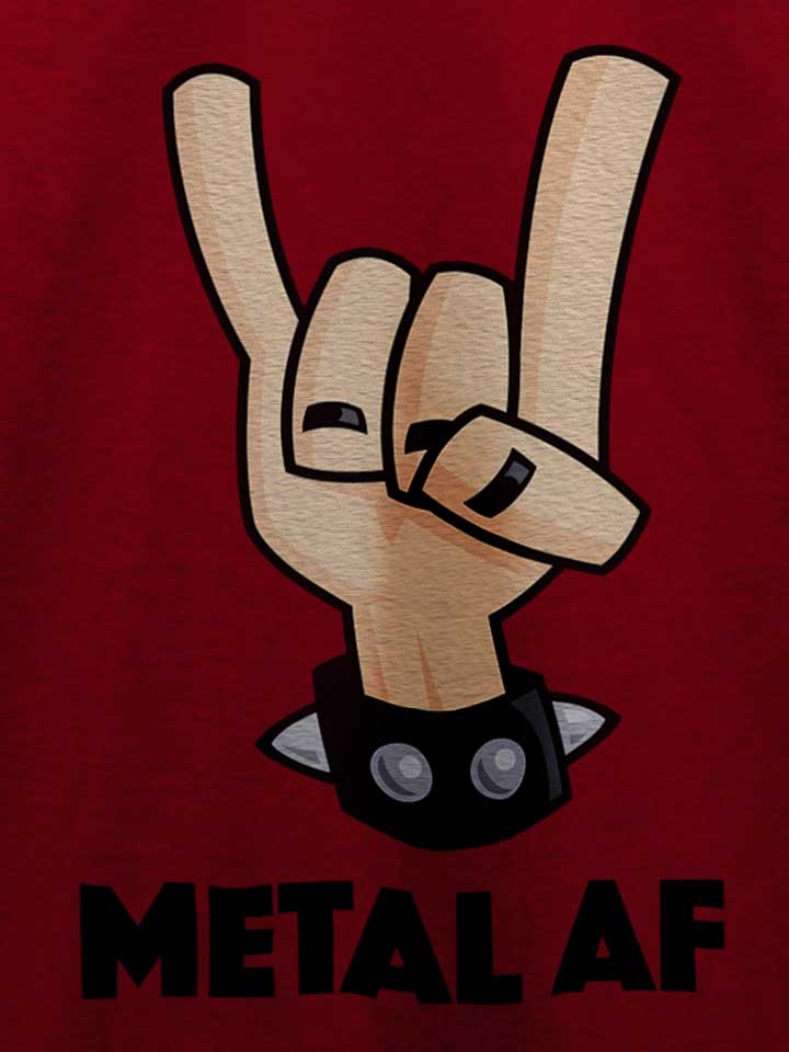 metal-af-devil-horns-t-shirt bordeaux 4