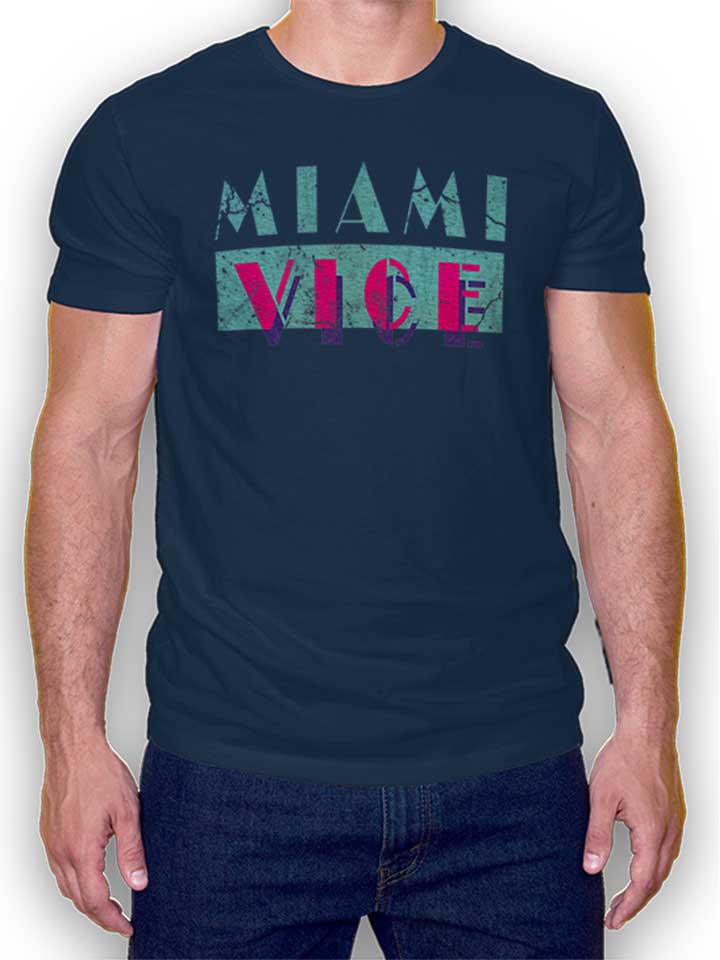 Miami Vice Vintage T-Shirt dunkelblau L