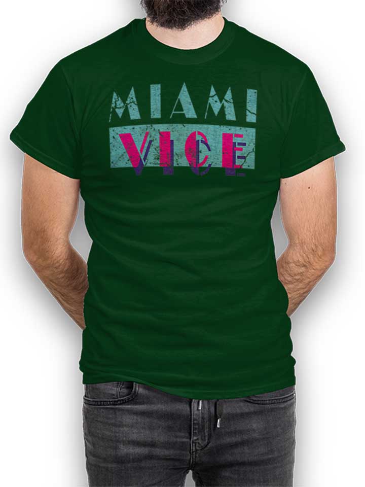 Miami Vice Vintage T-Shirt dunkelgruen L